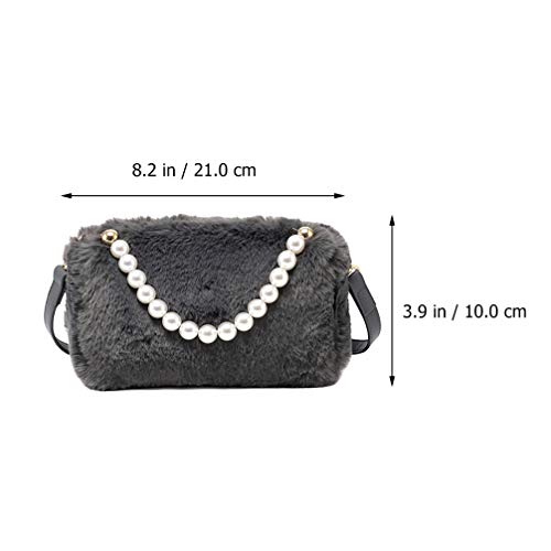 KESYOO Bolsa Feminina de Pele Falsa Cinza para Noite Telefone Carteira Bolsa Bolsa de Ombro Crossbod