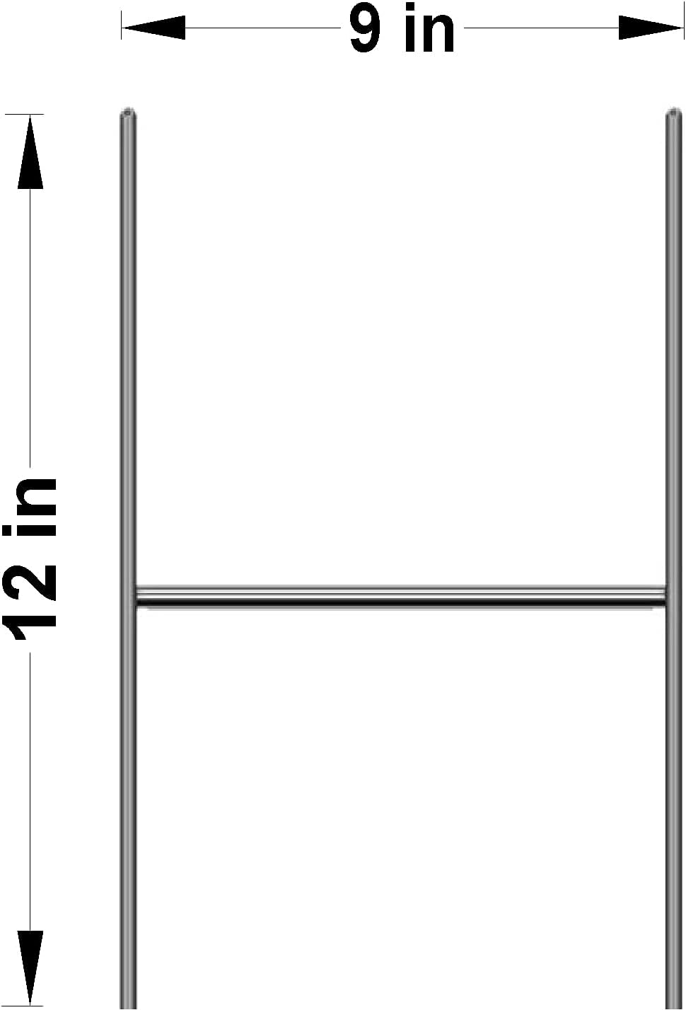 30 Pieces H-Stakes 12'', H-Frame Metal Stake 12 Inch Tall - 9 Inch Wide, Sign Stake - Use with 4mm or 5mm Corrugated Signs, Ship Same Day (30Stake12'')