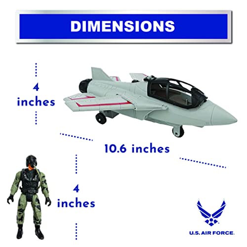 United States Air Force Sky Raider Fighter Jet Toy Airplane With Pilot & Missile - Realistic Military Aircraft & Soldier Action Figure - Bomber Plane Model For Kids 3+ #TOP5