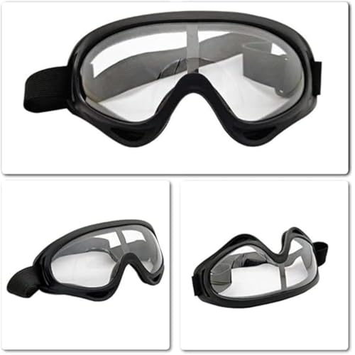 Image of Motorcycle Goggles for Men and Women - UV400 Protection, Anti-Fog, Scratch-Resistant Lens, Adjustable Strap, Windproof and Dustproof Riding Eyewear for Off-Road & Dirt Bike