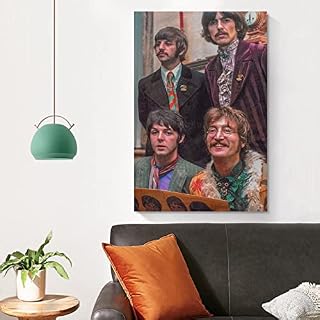 LORGL Poster décoratif vintage The Beatles – Impression sur toile – Pour chambre à coucher – 30 x 45 cm - Les Beatles, Paul McCartney, John Lennon, RIngo Starr, George Harrison LORGL Poster décoratif vintage The Beatles - Impression sur toile - Pour chambre à coucher - 30 x 45 cm – Image 4