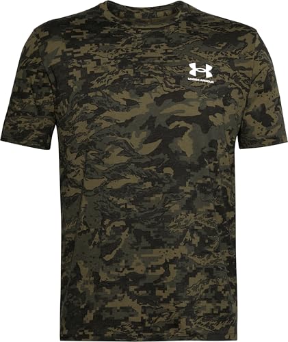 Image of Under Armour Men's ABC Camo Short-Sleeve T-Shirt | Super soft cotton /polyester mix. With camo pattern, crew neck and logo on the left chest.