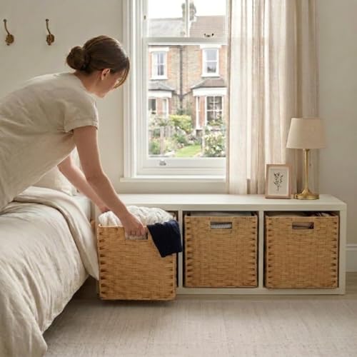 Panier de rangement cube 28x28 cm pour optimiser placard et armoire