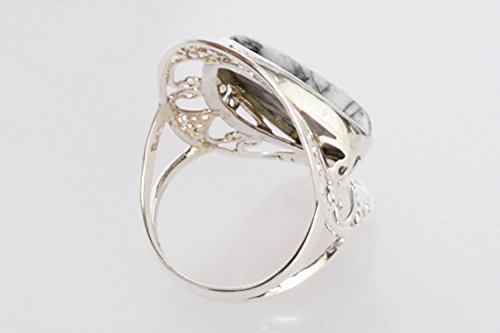 Bague argent piñolithe poire : rompez avec les bijoux de série ternes - 5