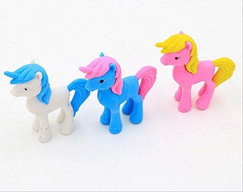 VR CREATIVES Pony 3D ERASERS for Kids for Little Pony Return Gifts for Kids Birthday Party Pack of 4
