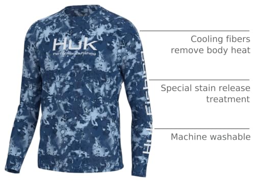 Image of HUK Men's Pursuit Vented Long Sleeve Fishing Shirt (+30 UPF)