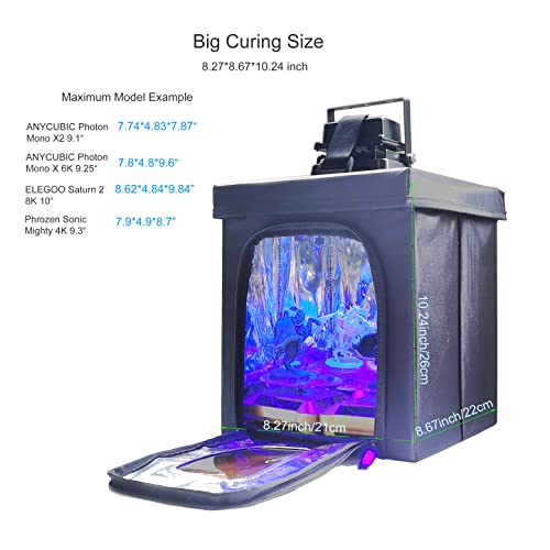 3D Printer Resin Curing Station DIY Curing Enclosure with UV Light UV Lamp Solar Turntable for 405nm UV Resin SLA DLP LCD 3D Printer Solidify Model - Image 4