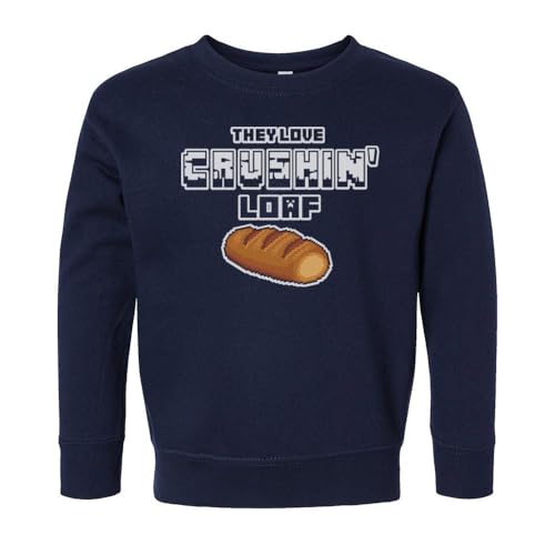 They Love Crushin' Loaf Kids Sweatshirt Toddler 5T Navy