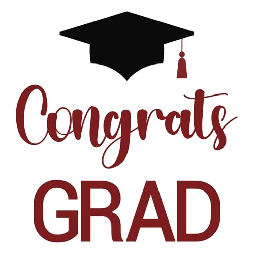 Image of Epakh 2026 Graduation Party Decal Sign for Backdrop Letters Peel and Stick Graduation Sticker for Balloon Arch Decorations Party Sign Wall Decor (Wine Red)