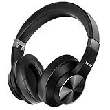 Updated 2020 Version Active Noise Cancelling Headphones apt-X Bluetooth Headphones with Microphone Deep Bass Wireless Headphones Over Ear, Comfortable Protein Earpads