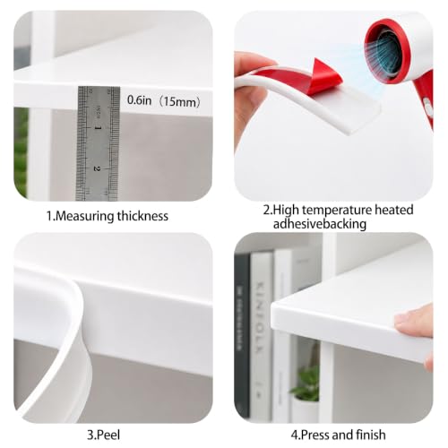Image of U-Shape White TPE Edge Banding 16.4Ft (W:0.6'' H:0.2'')