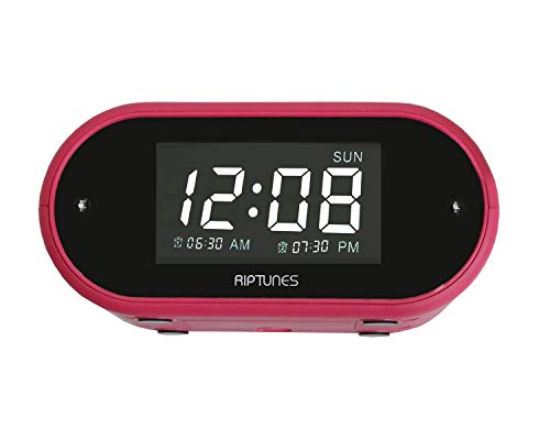 RIPTUNES Despertador digital alto com batedor de cama para pessoas com sono pesado para quarto, alar