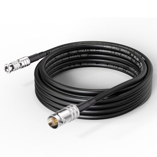 Câble BNC femelle vers HD-BNC mâle compatible 12G-SDI pour flux vidéo 4K UHD sans perte