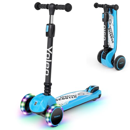 YOLEO Kinder Roller Kinderscooter Dreiradscooter mit PU Räder,...