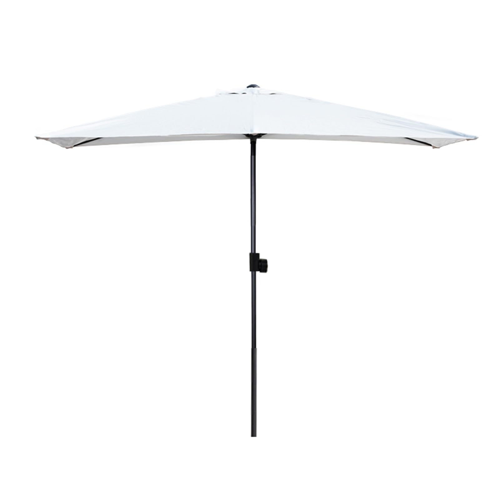 Parasol Ogrodowy z Regulacją Wysokości i 5 Żeber do Montażu na Tarasie, Ścianie Balkonowej, Oknie，Podstawa Nie Jest Dołączona(Beige,200cm/6.5FT)