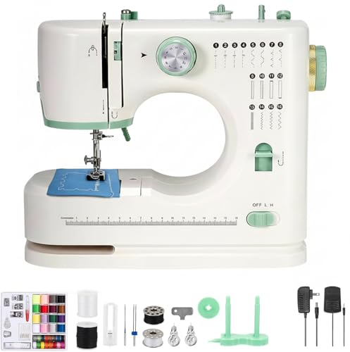 Sewing Machine for Beginners Twin Needles Sewing Machine and 16 Stitch...