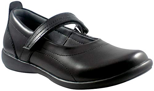 Little Girls Black Soft Leather Shoes, Carla 2M