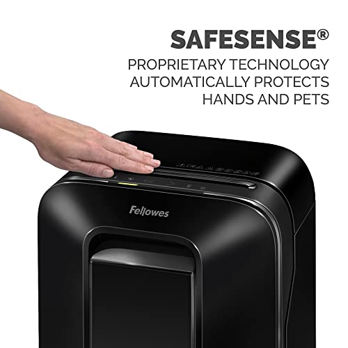 Image of Fellowes LX20M 12 Sheet P-4 Micro-Cut, Heavy Duty Paper Shredder for Office, 100% Jam Proof (Black)