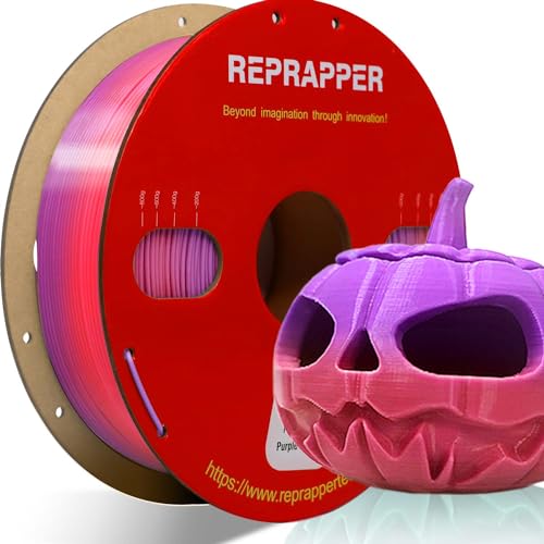 Image of RepRapper Temperature Change 3D Printer Filament, Puple to Pink 1.75 PLA, Beautiful Color Change 1KG PLA Filament (2.2lbs), Colorshift 3D Printing Filament for 3D Printer