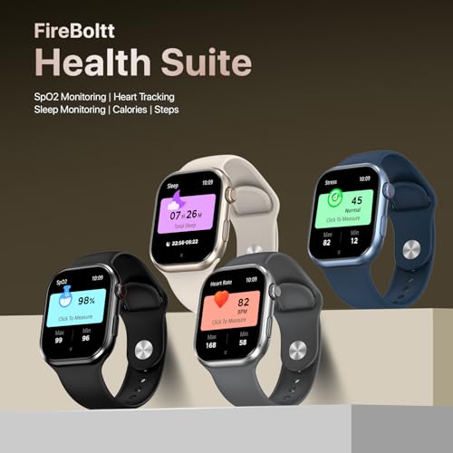 Image of Fire-Boltt Brillia Smart Watch 2.02 inch Super AMOLED Display, Bluetooth Calling, SpO2, Heart Rate Monitor, 120+ Sports Modes, Fitness Tracker, Voice Assistant, Smart Watch for Man & Women