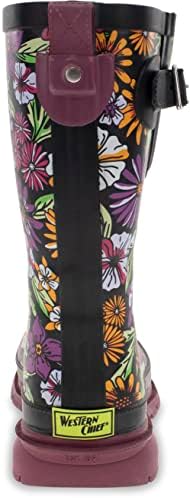 Western Chief Women's Waterproof Mid Rain Boot, Retro Daisy, 6 | Image 2