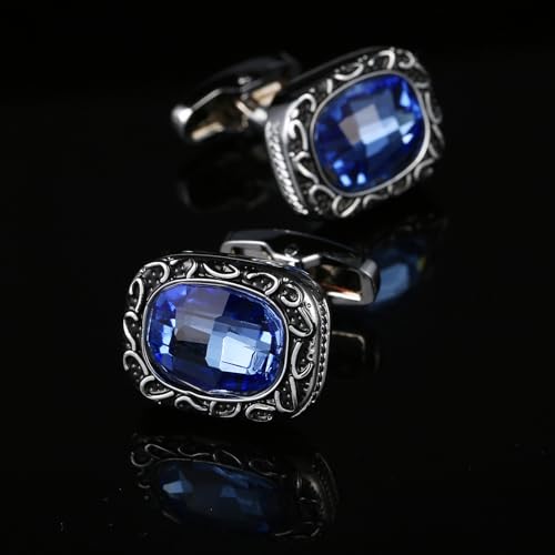 Image of S&W Wedding Cufflinks for Men Cuffs with Gift Box Business for Tuxedo Shirt