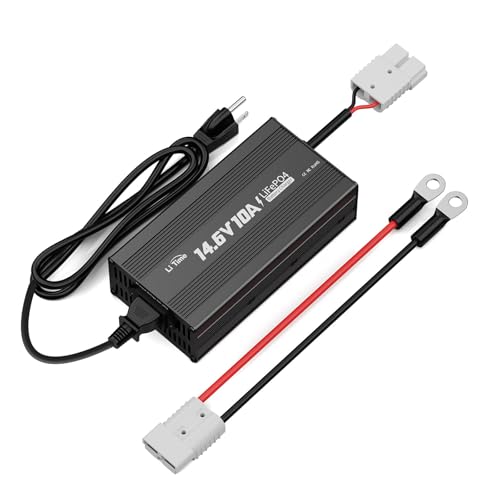 LiTime 10 Amp Lithium Battery Charger 14.6V AC-DC LiFePO4 Lithium Battery Charger with Anderson...