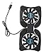 Zhou-YuXiang Mini Ventilador portátil para Ordenador portátil, Ventilador Plegable, USB, Doble Ventilador, Enfriador, Almohadilla de refrigeración para Ordenador portátil