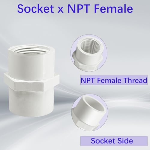 Ytfsa PPFNPT-1 10Pcs White Pvc Pipe Fitting thumb #1
