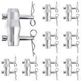 Blulu 8 Pack Double Ended Conical Coupler with Clips Pin Truss Clamp DJ Stage Lighting Truss Pipe Connector Trusses Parts Stage Lighting Accessories Fit F34 F33 Pipe 50mm