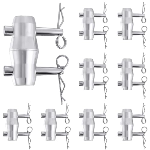 Blulu 8 Pack Double Ended Conical Coupler with Clips Pin Truss Clamp DJ Stage Lighting Truss Pipe Connector Trusses Parts Stage Lighting Accessories Fit F34 F33 Pipe 50mm