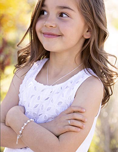 Image of Cherished Moments Girls .925 Sterling Silver and 14K Gold-Plated Cultured or Simulated Pearl Bracelets for First Communion Gifts with Poem and Gift Box