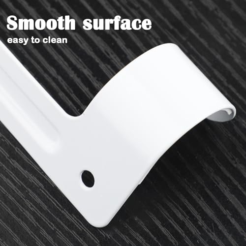 Ethanberg Ironing Board Holder, Wall Mount Stainless Steel Ironing Board Hanger with Screws, T Leg Ironing Boards Storage Organizer Wall Bracket, Ironing Board Hook for Laundry Room, White - Thumbnail 5