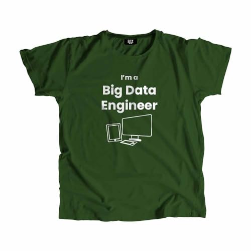 T-shirt Big Data Engineer homme et femme vêtement coton vert olive