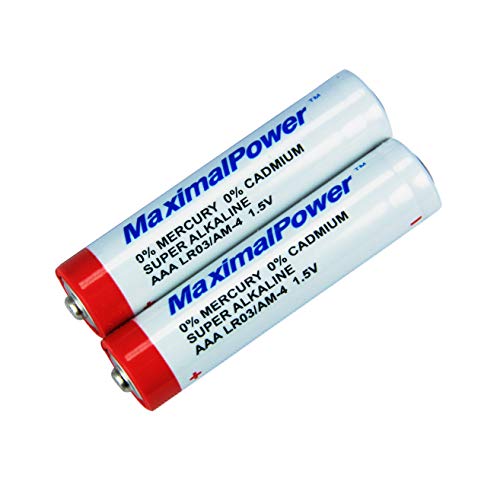 MaximalPower (2 Pack LR03 / AM-4 AAA 1.5V Super Alkaline Batteries - 140 Minutes
