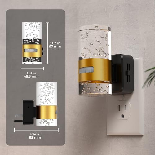Image of L LOHAS LED Motion Sensor Night Light,Dimmable Night Lights Plug into Wall | 2 Pack 3000K Night-Lights with 0-100 LM Adjustable, Acrylic Bubble Plug in Nightlights for Bathroom Hallway Nursery