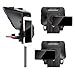 Desview T3 Teleprompter Teleprompter with Remote Control Work with iPad/Tablet/Smartphone up to 10 inch High Display Mirror Support Wide Angle Lens Great Partner for Live Streaming