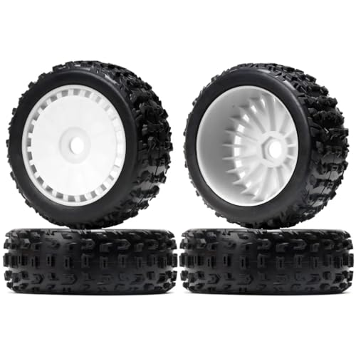 Pneus ARRMA 1/8 et jantes premium blanches : la performance RC ultime