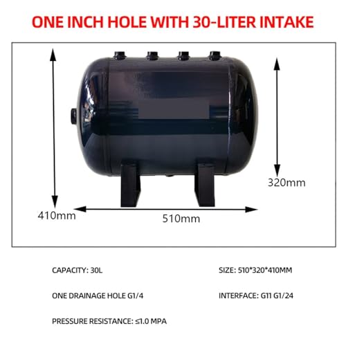Tanque compresor de aire de 10L y almacenamiento de gas horizontal 4