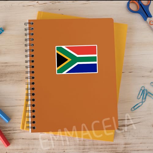 Image of (3PCS) South Africa Flag stickers, Countries Flag Stickers - Waterproof Vinyl Decals For Laptops, Tumblers, Water Bottles, Books, Scrapbooks, Size 3 x 2 Inch
