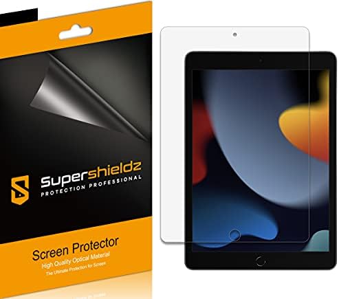(3 Pack) Supershieldz Designed for iPad 10.2 inch (9th/8th/7th Generation, 2021/2020/2019) Screen Protector, High Definition Clear Shield (PET)