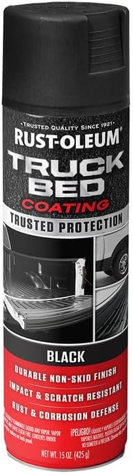 6-Pack of 15 oz Rust-Oleum Brands 248914 Black Automotive Truck Bed Coating Spray