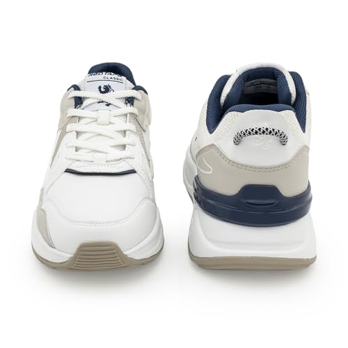 Image of Red Tape Men's Sneakers Blue White Pu Mesh Round Toe Lace-Up