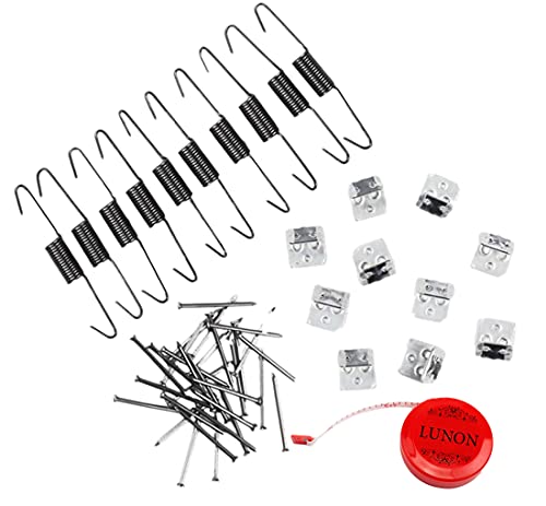 ソファー 張り替え 固定具 10個 セット ( 引張コイルバネ / 固定具/ 釘 ) 補修 ウェービング テープ Sバネ 固定 金具 家具 修理 椅子