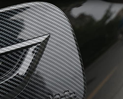 Yingchi Carbon Fiber ABS Car Fuel Gas Tank Cap Cover Gas Door Cover Trim Emblems Compatible for Toyota Highlander 2020-2021-2022-2023