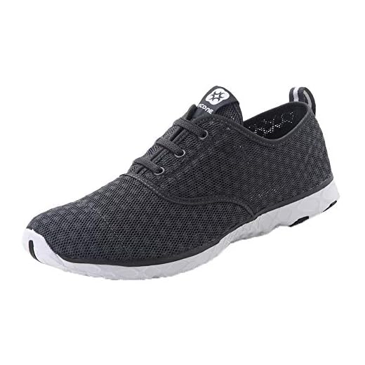 Dreamcity Men's Water Shoes Athletic Sport Lightweight Walking Shoes Darkgrey