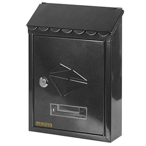 Maurer-Coated stalen brievenbus met dak stempel zwart