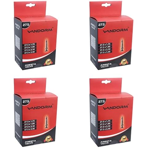 Vandorm 4 PACK 27.5 x 1.50-2.30" MTB Bicycle Mountain Bike Presta Inner Tube Pack Cover