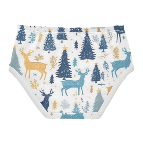 Girls' Hipster Panties Breathable Underwear for Toddler Girls Winter Safari Deer2