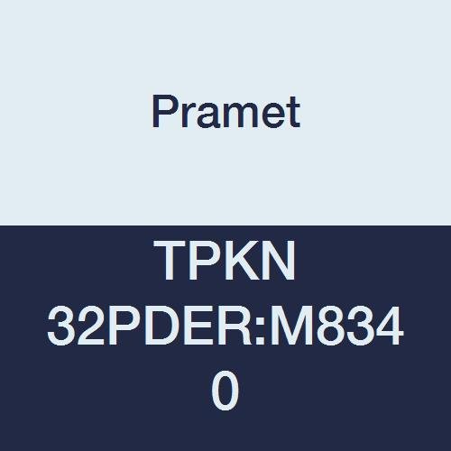 TPKN 32PDER:M8340 Stainless Steel and Super Alloys (P40,M30,S30) Carbide Milling Insert, Flat Top, Triangle, PVD, Black (Pack of 10)